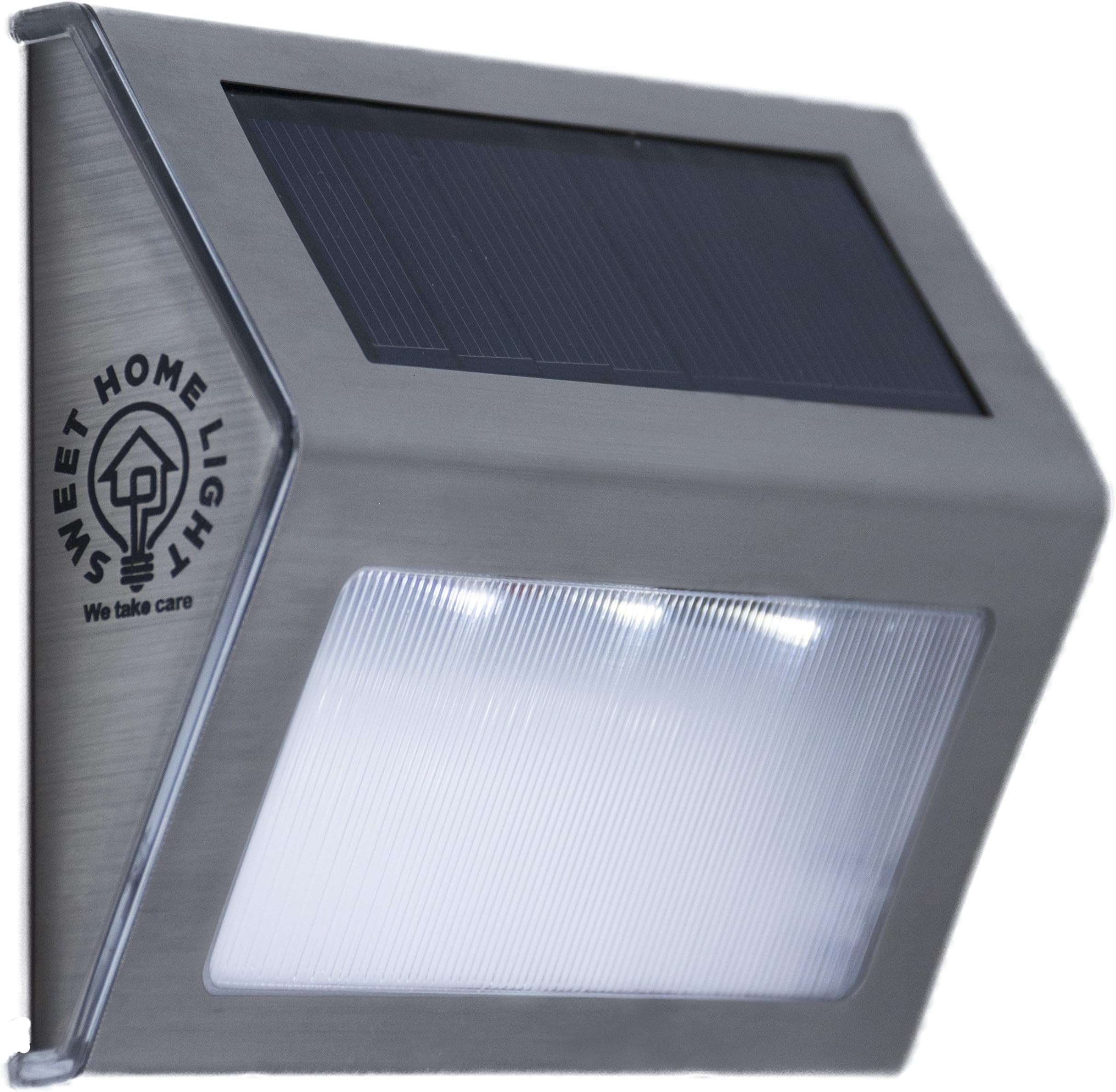 Solar Step Lights Outdoor Waterproof with 3 LEDs, Wireless Stainless-Steel Solar Stair Lights, Mini Solar Lights for Deck Posts, Staircase, Porch, Garden, Fence or Driveway from SweetHomeLight, 4 pack