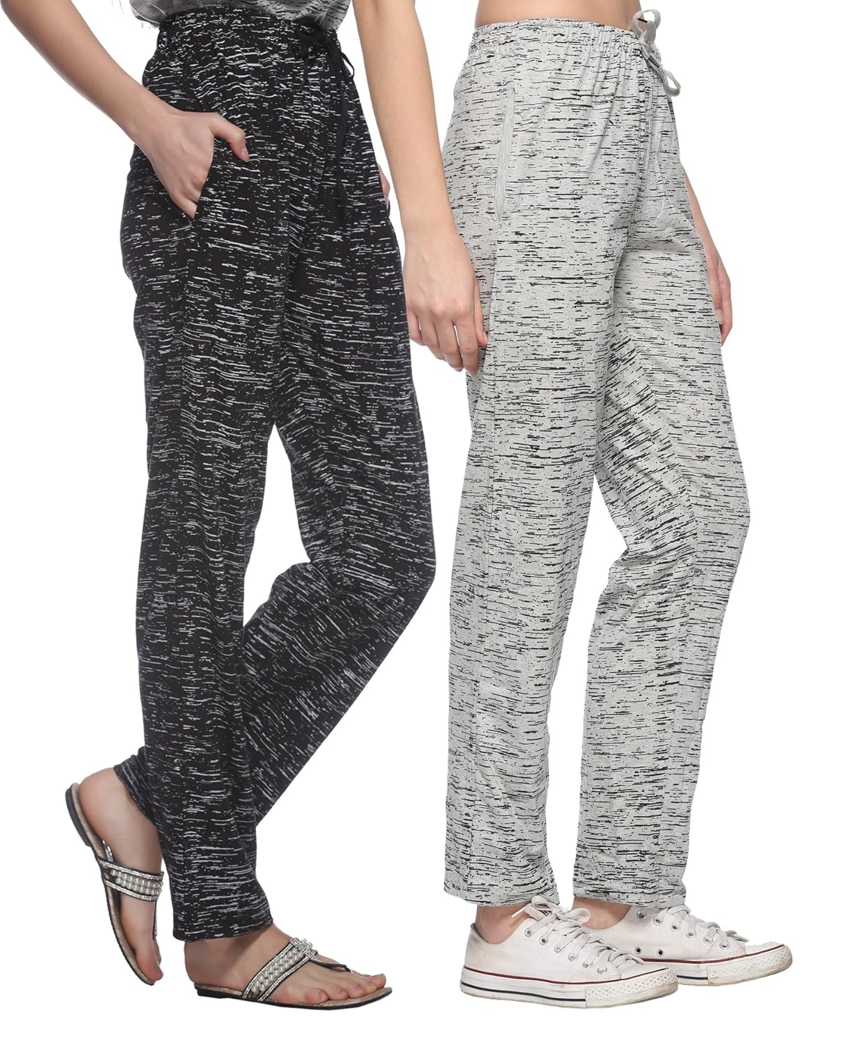shaun women's cotton track pants (pack of 2)