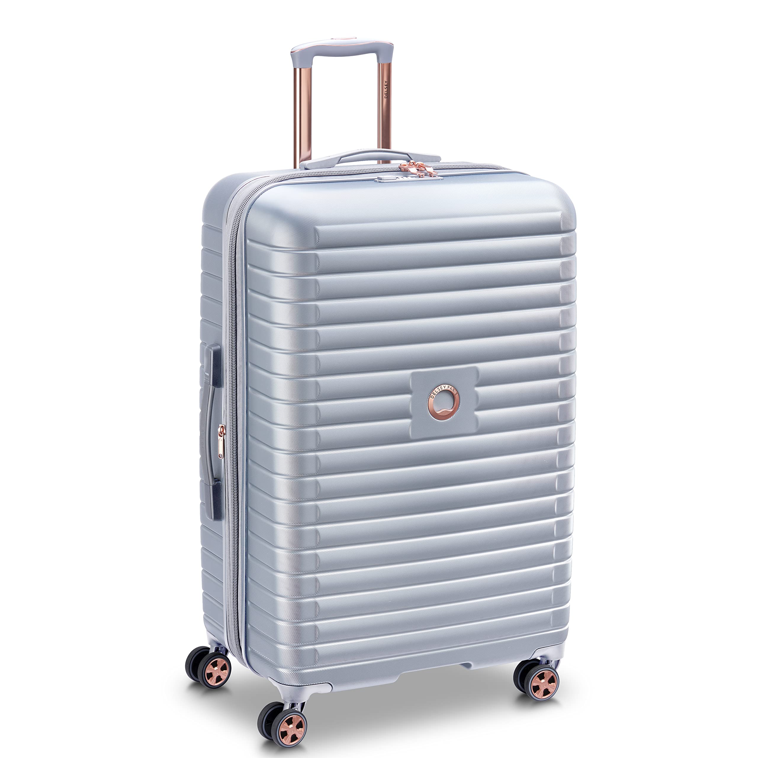 DELSEY PARIS Cruise 3.0 Hardside Expandable Luggage with Spinner Wheels, Platinum, Checked-Large 28 Inch