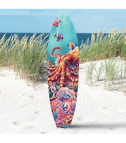 Amazon.com: JennyGems Shark Surfboard Wall Art, Ocean Themed Shark