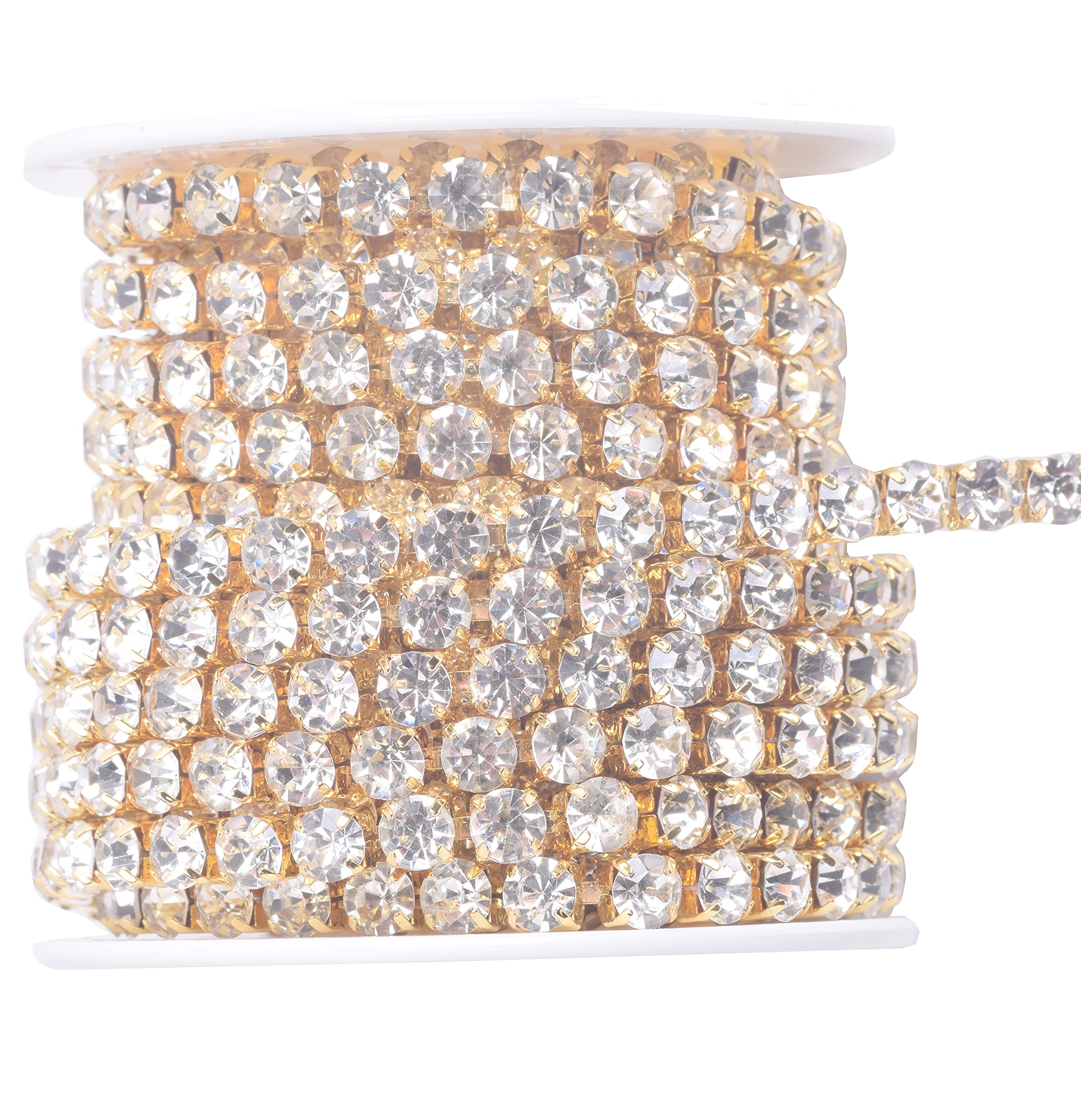 Photo 1 of KAOYOO 5 Yards 5MM Crystal Rhinestone Close Chain Trim for Sewing Crafts,DIY Decoration