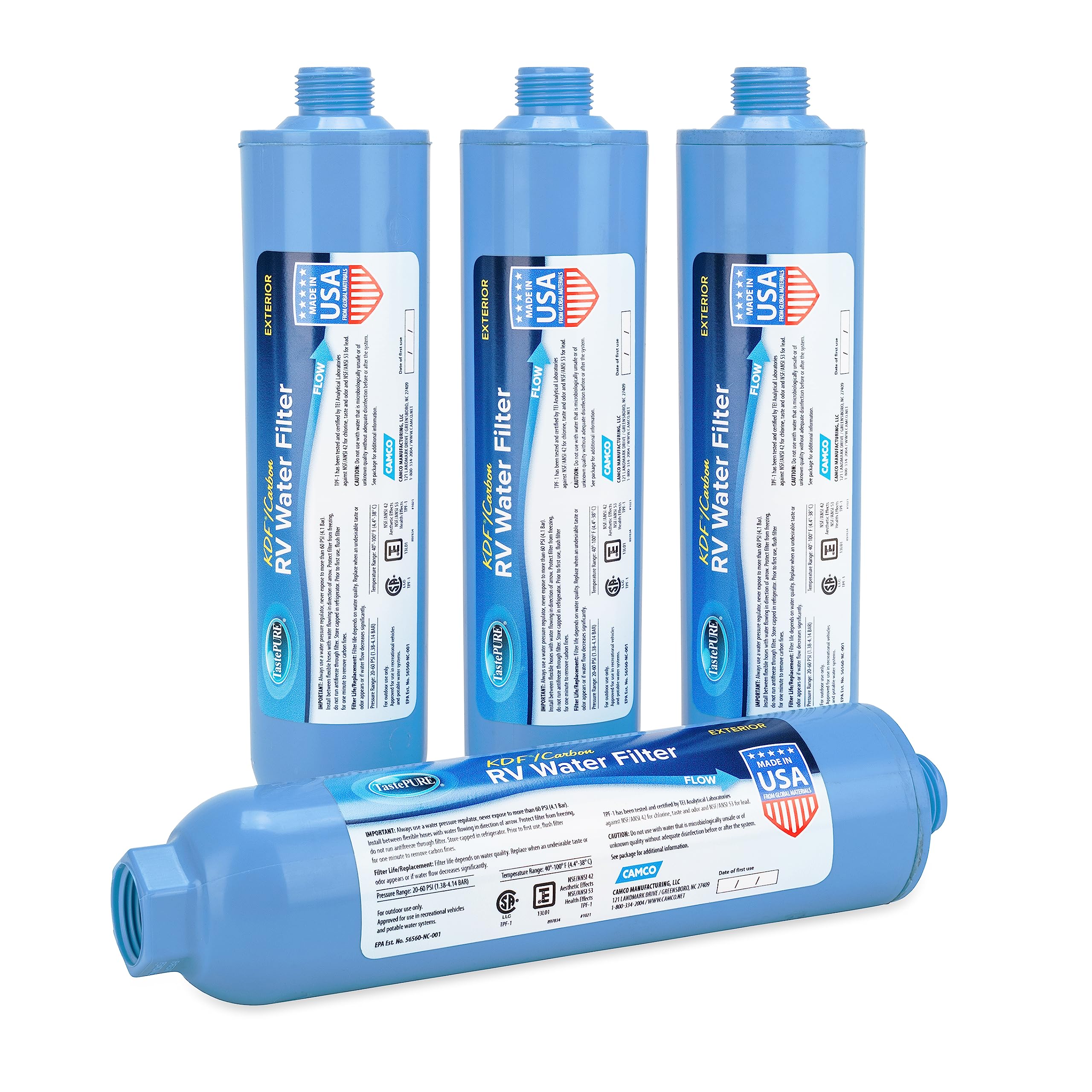 Camco TastePURE Camper/RV Water Filter Inline Water Filter Reduces