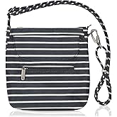 Travelon Anti-Theft Classic Mini Shoulder Bag (Black w/White Stripe - Exclusive Color)