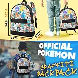 Pokemon Backpack Pikachu Charizard Rucksack School Bag Adjustable Straps view 2