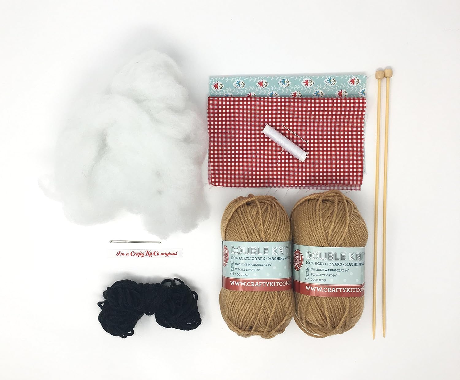 The Crafty Kit Company Mummy & Baby Bear DIY Knitting Craft Kit for Beginners - Made in The UK, Rainbow, 35cm and 19cm - Image 5