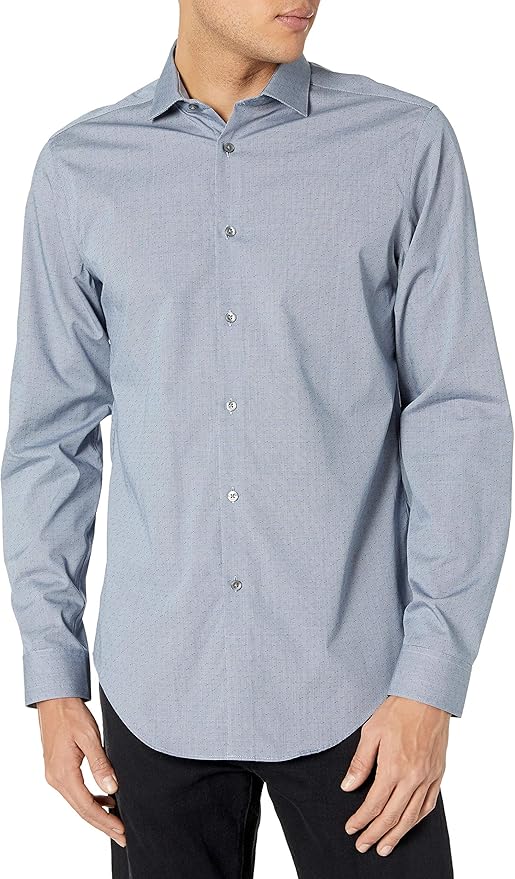 Calvin Klein 卡尔文克莱因 CK 修身款 免熨 男式长袖衬衫 2.5折$19.87 海淘转运到手约￥153