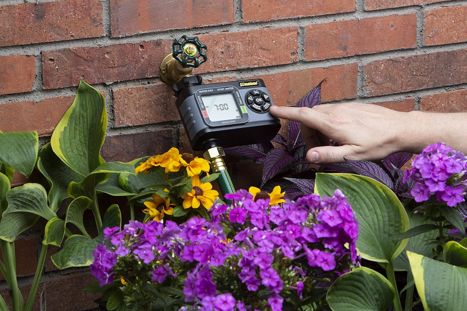 Melnor 65080-AMZ HydroLogic 1-Zone Digital Water Timer with 2 Stainless Steel Filter Washers,  Bundle Set : Garden & Outdoor