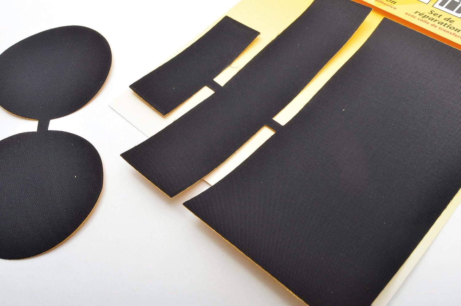 Kleiber 430-09 5-Piece Self Adhesive Nylon Clothing Repair Patch Set, Black, Large - Image 5