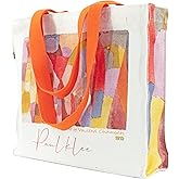 SENSWEALD Canvas Tote Bag For Women With Zipper, Durable Portable Reusable Tote Canvas Bag, Tote Bag Aesthetic