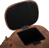 Beliani Hippo Stool Brown Faux Leather Storage Solid Wood Kids Furniture view 8