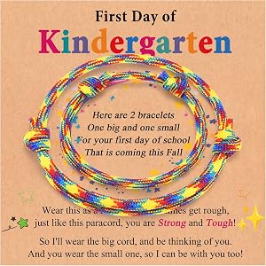 First Day of Kindergarten Bracelet Mommy and Me, Mother Son Bracelets | 1st First Day of School Preschool Pre K Back to Schoo