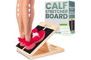 GRDNCARE Calf Stretcher – Wooden Portable Slant Board for Calf Stretching – Adjustable Incline Board Physical Therapy Equipment with Reducing Injury Risk and Improving Foot, Leg & Ankle Mobility