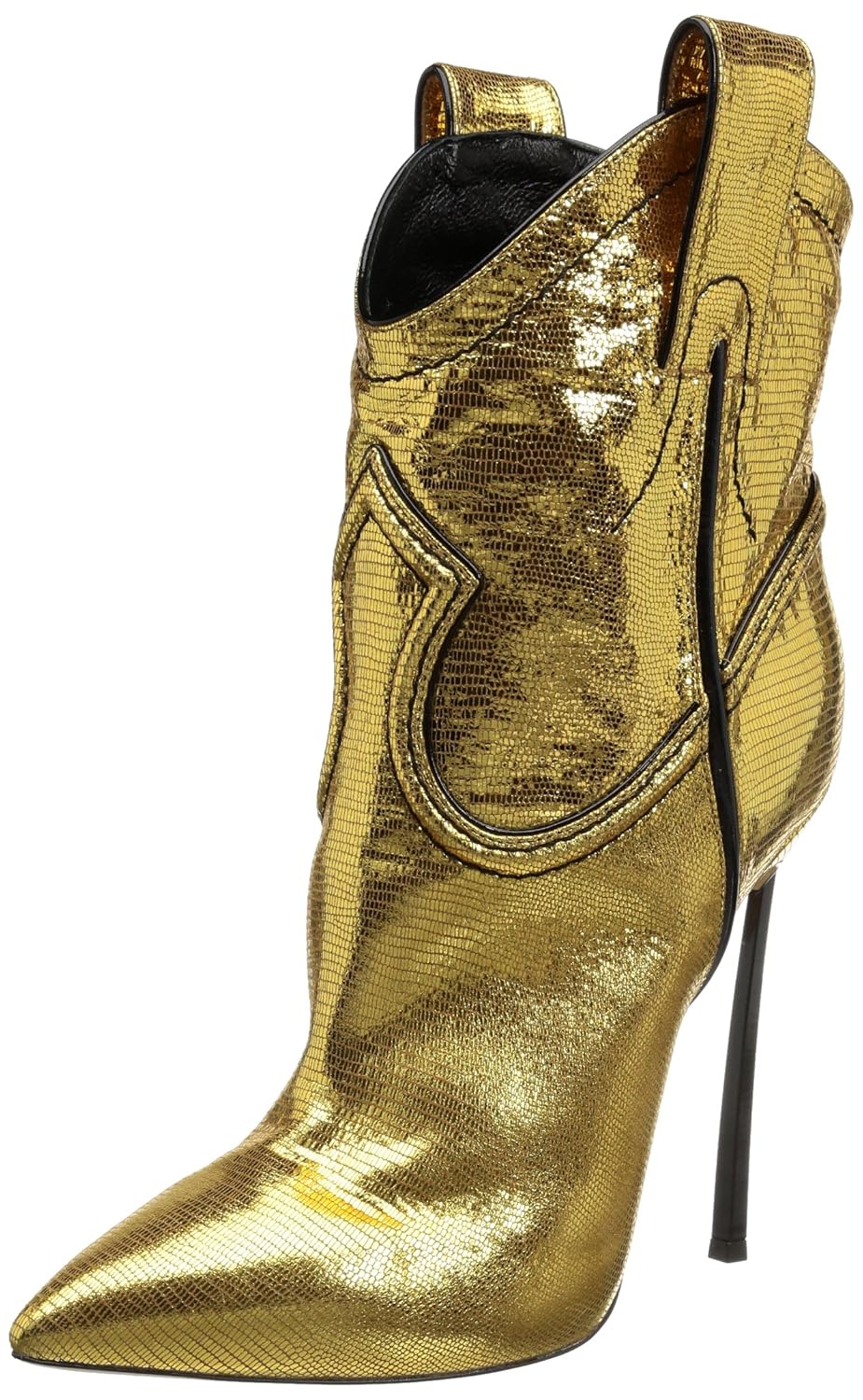Casadei 4913N194 Cowboy Boots Womens Gold Gold (Gold) Size 4 (38 EU