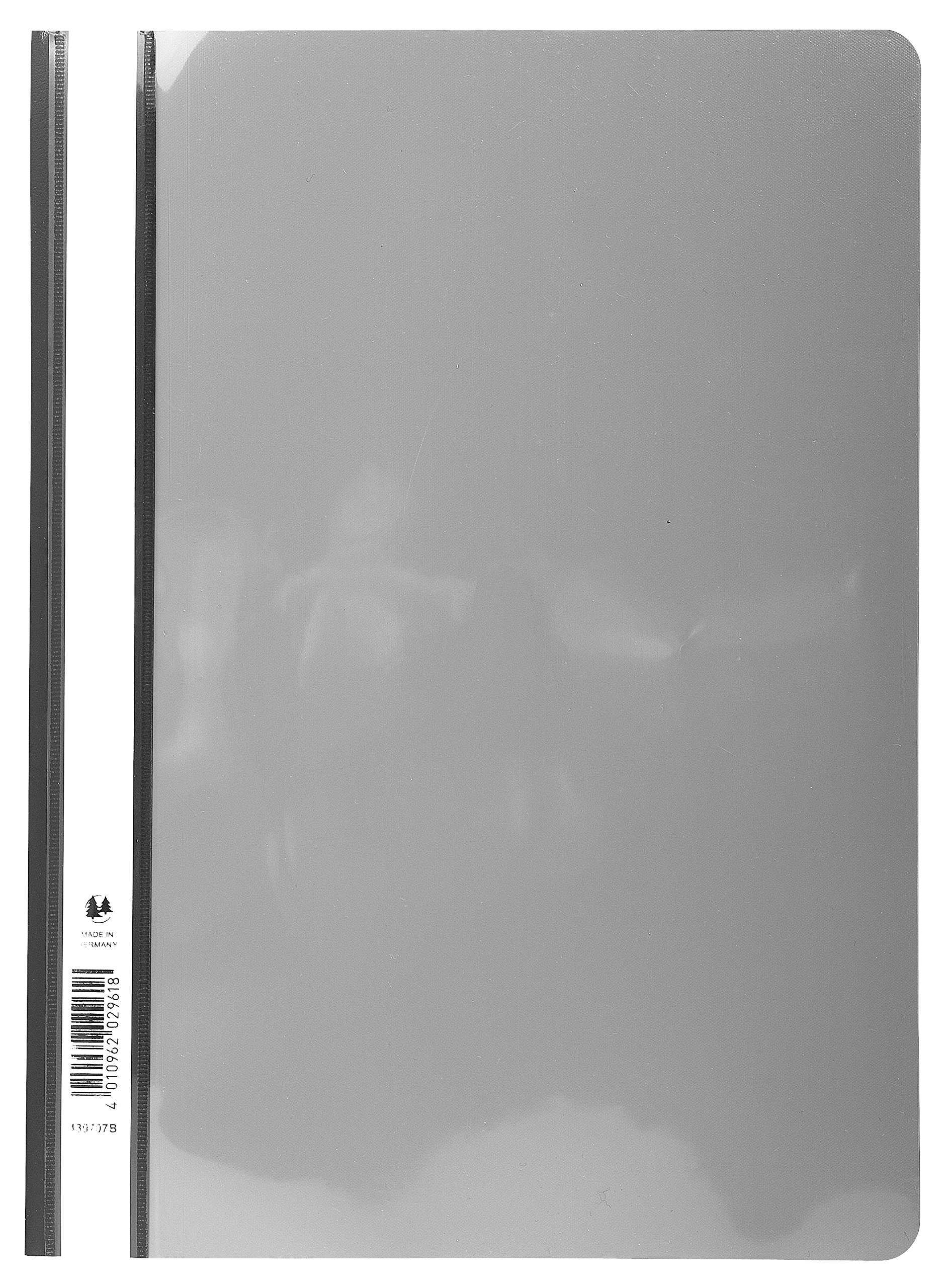 Exacompta - Ref 439710B - PVC Transfer File - Suitable for Holding A4+ Documents, Transparent PVC Cover to Identify Contents, Holds Approx. 100 Sheets - Grey (Pack of 25)