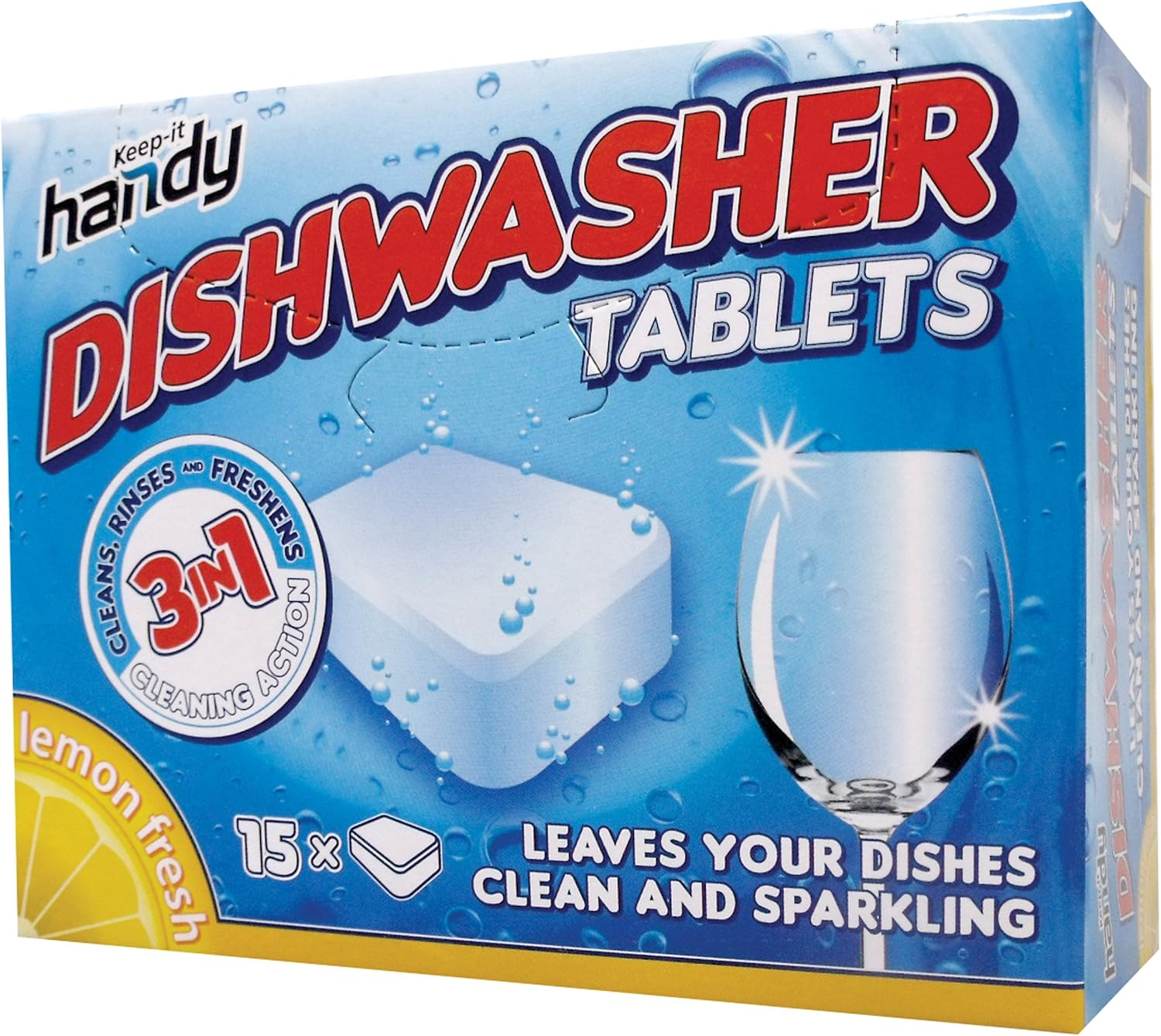 Keep it Handy 3in1 Dishwasher Tablets x 15 (Pack of 12, Total 180