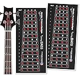 Bass Guitar Fretboard Note Map Decals/Stickers for