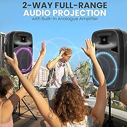 Pyle PA Speaker System, 500W Max Output with AUX