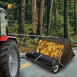 GarveeTools Tow Behind Lawn Sweeper 48", Pull