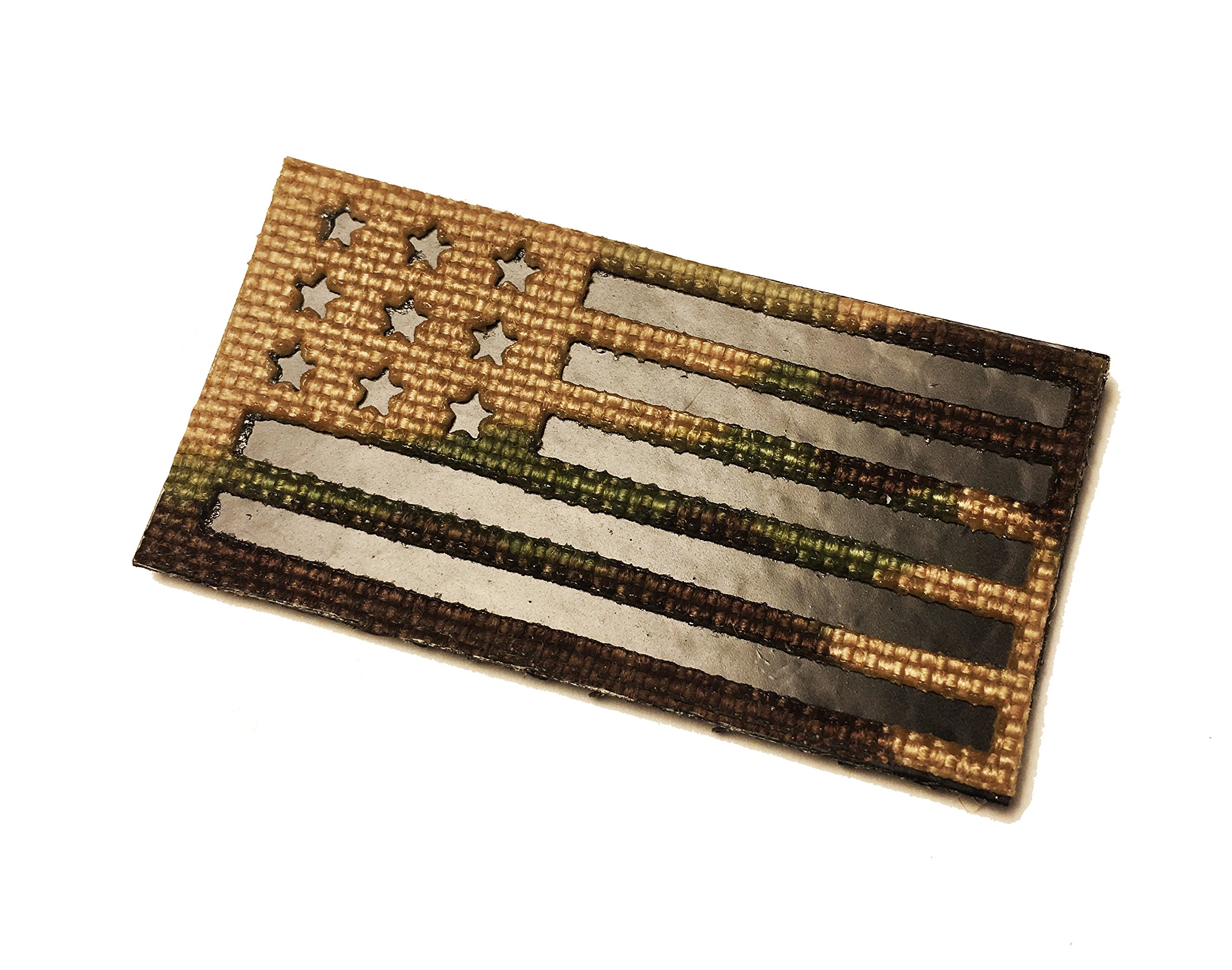 Forward 2x1 Mulitcam/OCP Inch Mini Infrared Ir Us Flag Patch Us Army Special Forces Green Beret