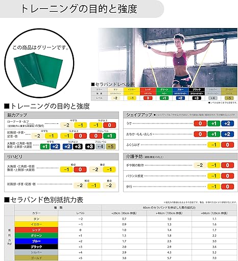 Amazon D M ディーエム セラバンド Theraband セラバンド 2m 強度レベル 1 グリーン Tbb 3 D M ディーアンドエム エクササイズバンド チューブ