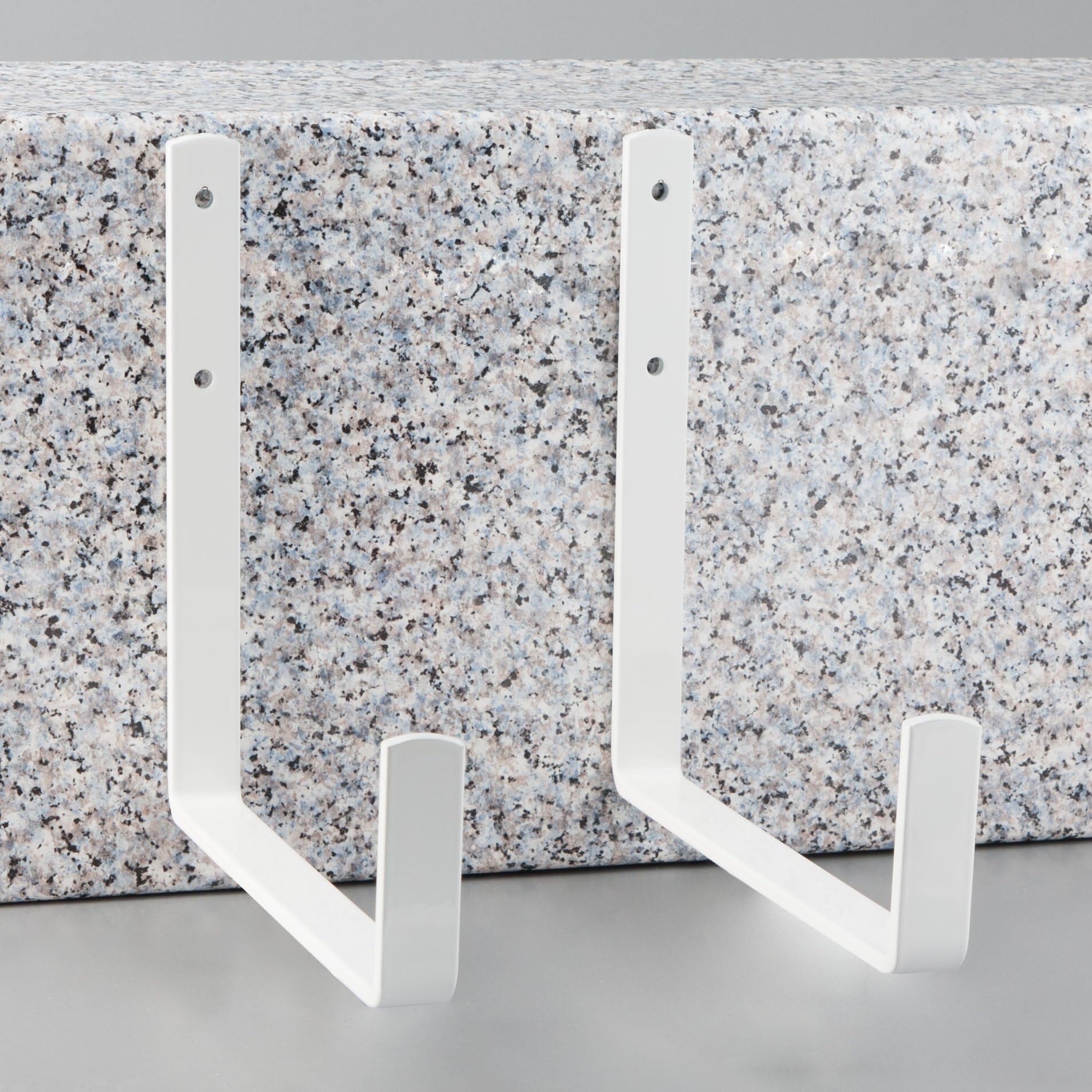 Menz Flower box holder, 2 pairs, white, for flower boxes up to 7.9-Inch (20 cm) width