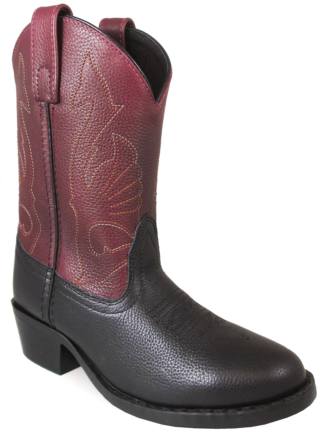plum leather boots