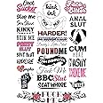 Kink Ink - 27 Hardcore Words and Phrases Sexy Naughty Kinky Temporary Tattoo for Adults