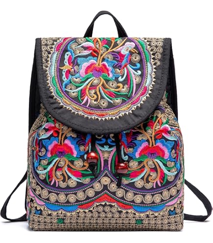 Amazon.com: Goodhan 2 pcs Embroidered Backpack Purse for  display picture 2
