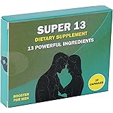 Super 13 Fast Acting Herbal Male Supplement for Men. 13 Potent Ingredients - Horny Goat Weed Tongkat Ali Maca & More for Energy Vitality Stamina Endurance and Performance Enhancer Pills 10 Caps