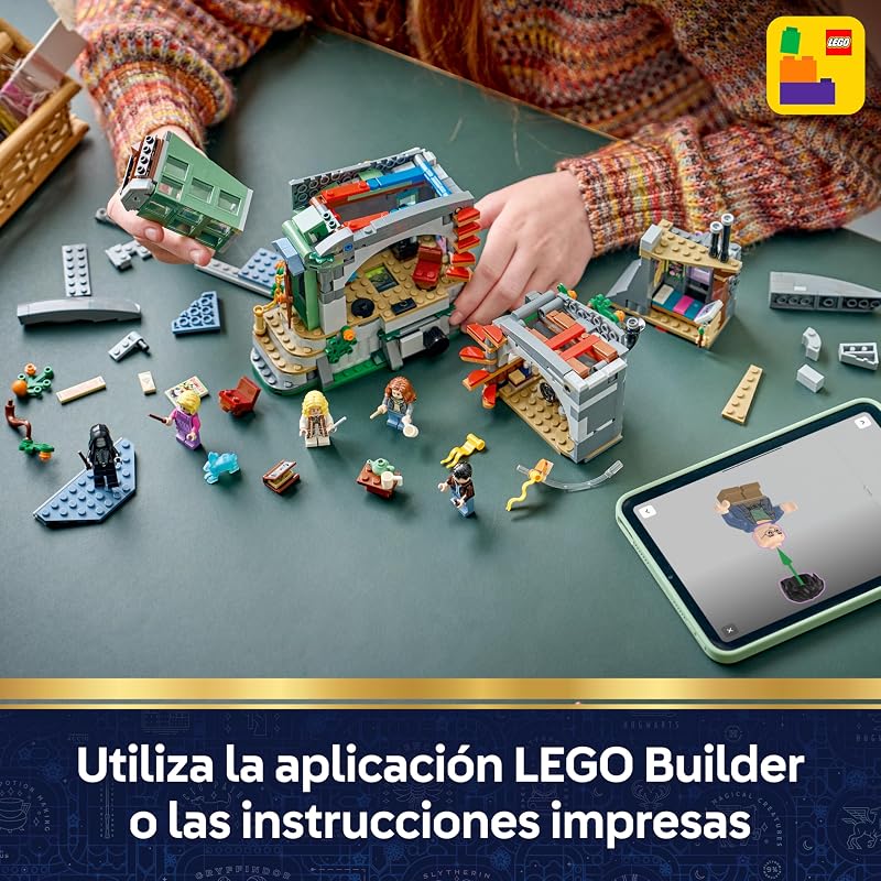 Harry Potter Casa de Luna Lovegood de Juguete - Kit de Maquetas con Ladrillo con Luz y 5 Minifiguras Inc. Hermione - Decoración del Dormitorio - Regalo para Niñas, Niños y Fans de 10+ Años 76467 — foto 7 de 8
