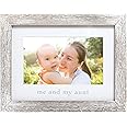Pearhead Me and My Aunt Photo Frame, Niece or Nephew Family Picture Frame, Gift For Sister or Siblings, Godmother Gift, Baby Keepsake Picture Frame, Nursery Decor, Distressed Gray