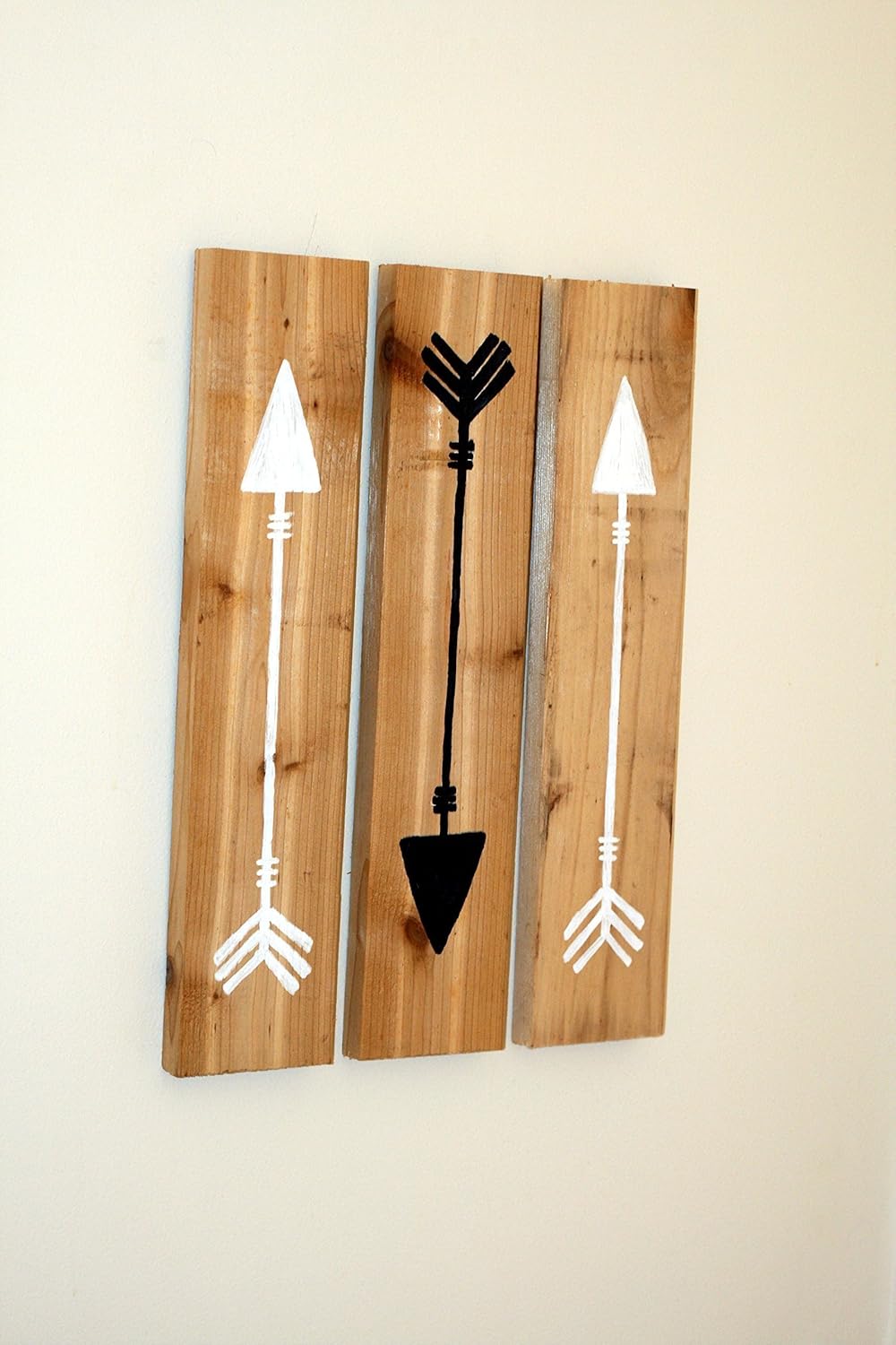Rustic Reclaimed Wooden Arrows White And Black