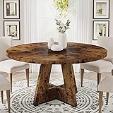 Tribesigns Round Dining Table Wood Kitchen Table
