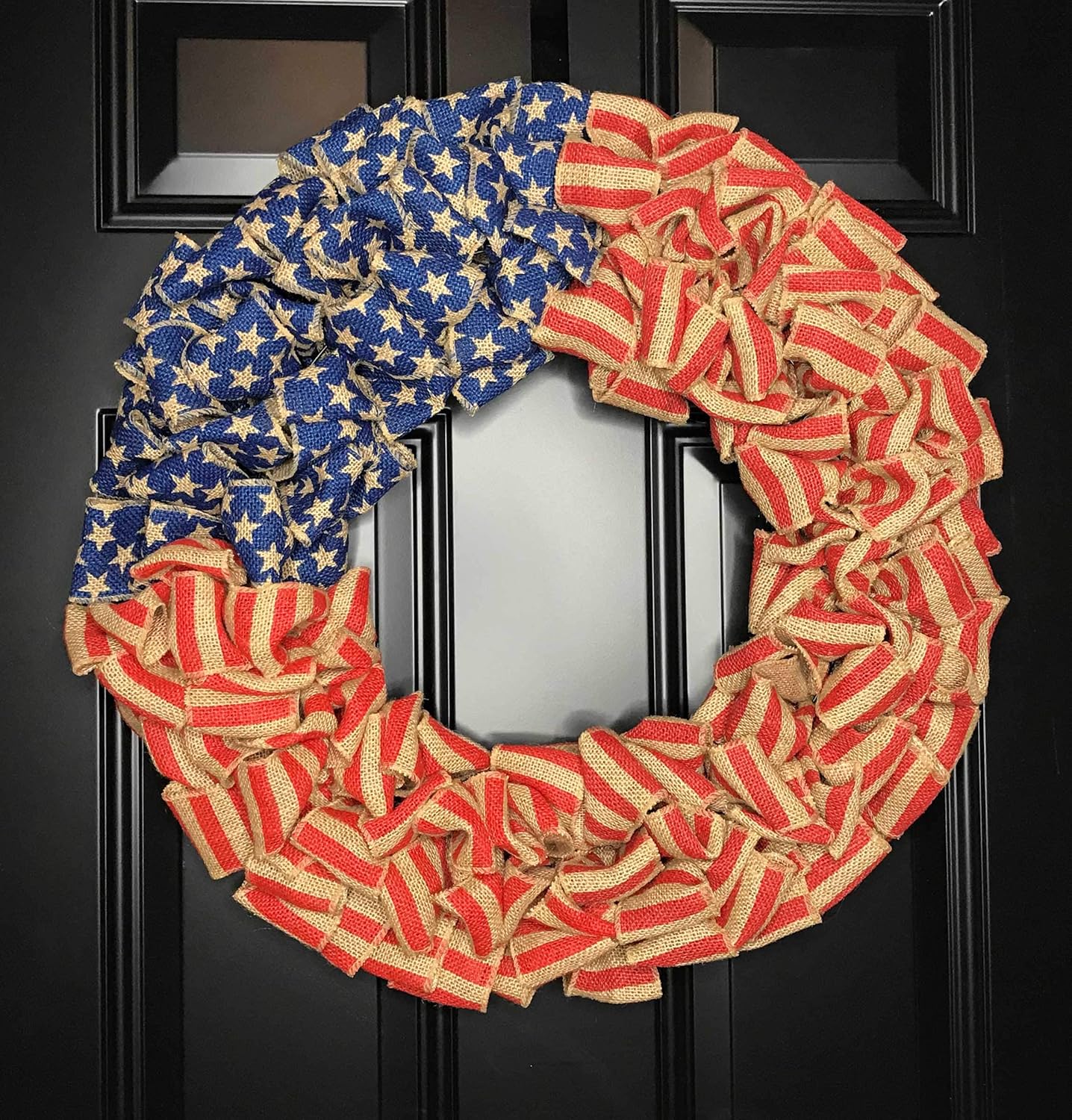 Amazon Com Patriotic Usa American Flag Wreath For Front Door