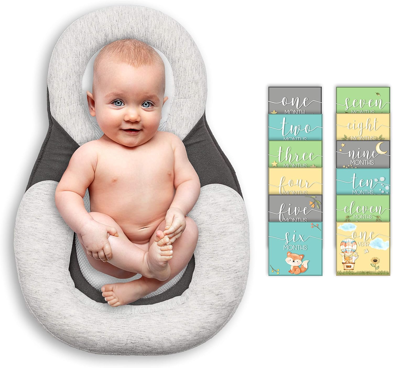 Infant Support Newborn Lounger Pillow - Portable Baby Bed - Baby Anti Roll Pillow Sleep Positioner - Head Support Bassinet Insert Newborn Sleep Pillow for Crib Baby Snuggle Mattress Prevent Flat Head: Home & Kitchen