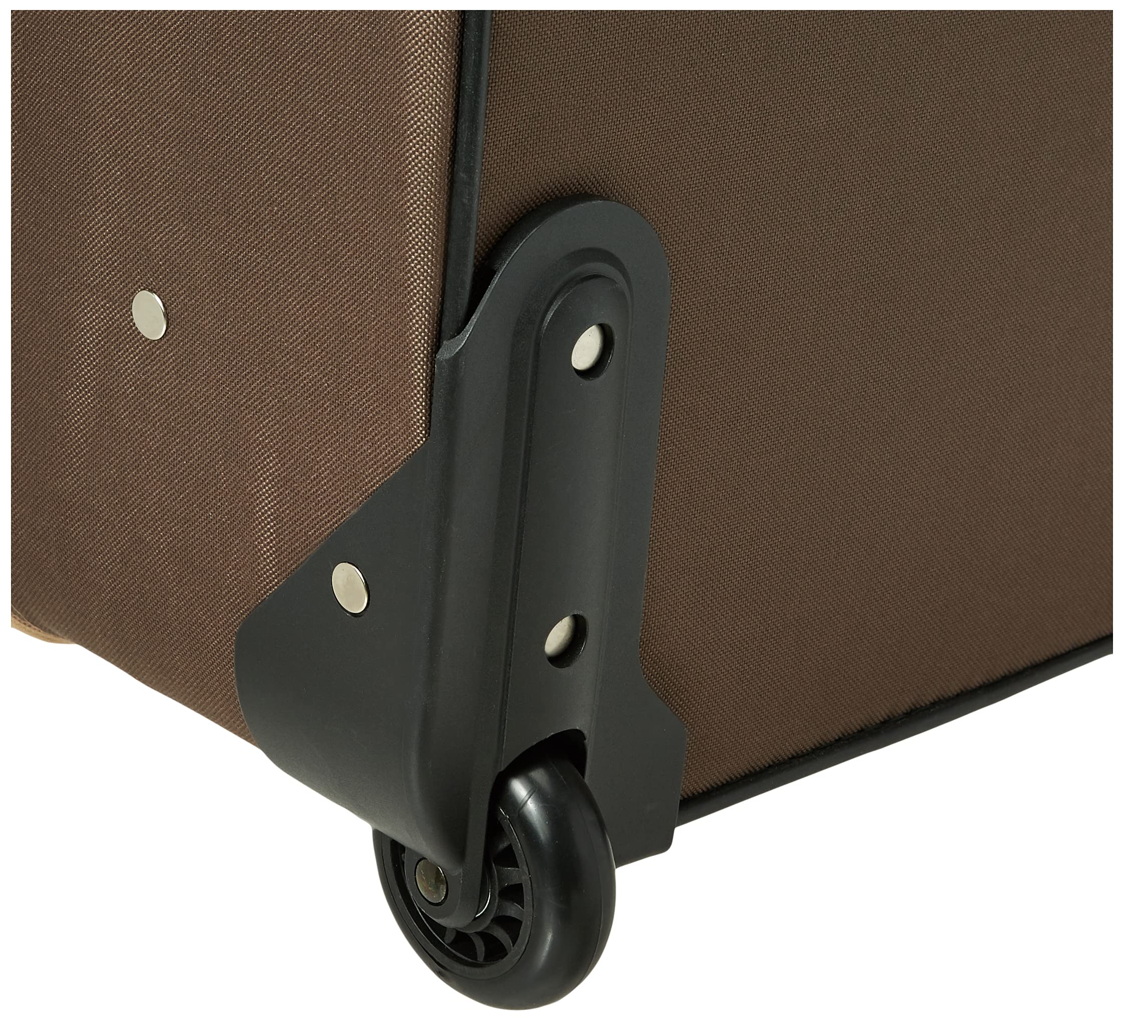 Rockland Fashion Softside Upright Luggage Set,'Expandable,Lightweight,Telescopic Handle,Wheel, Brown, 2-Piece (14/19)