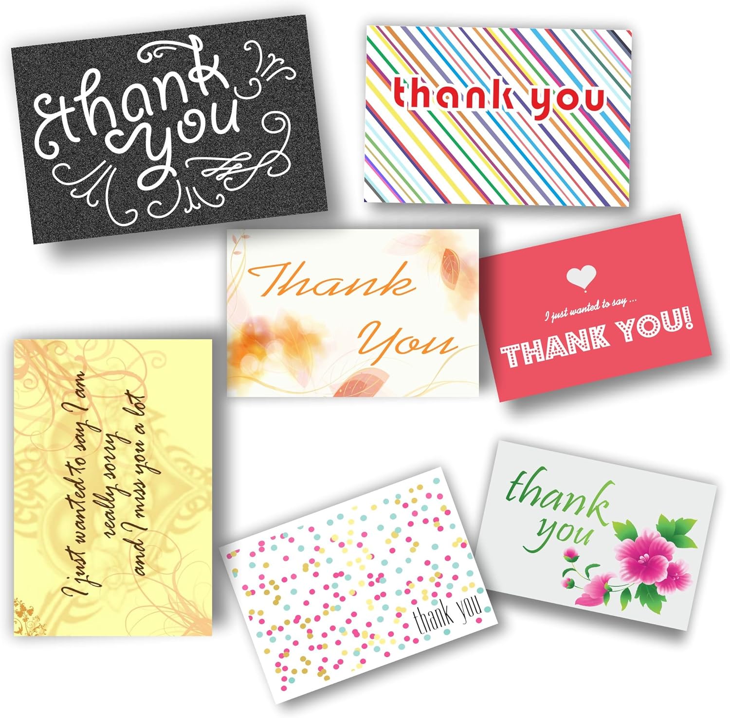 28Pack Thank You Greeting Cards Bulk, Blank on the Inside