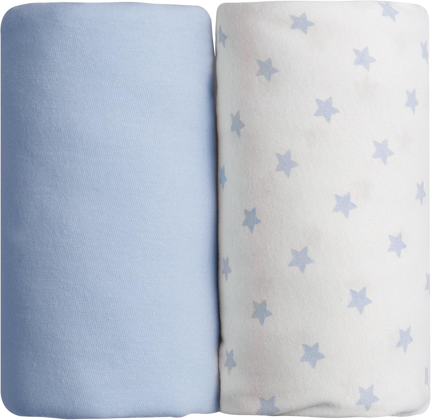 BabyCalin - Set of 2 fitted sheets 70x140x17cm Blue Star certified OEKO-TEX, 70 x 140 cm