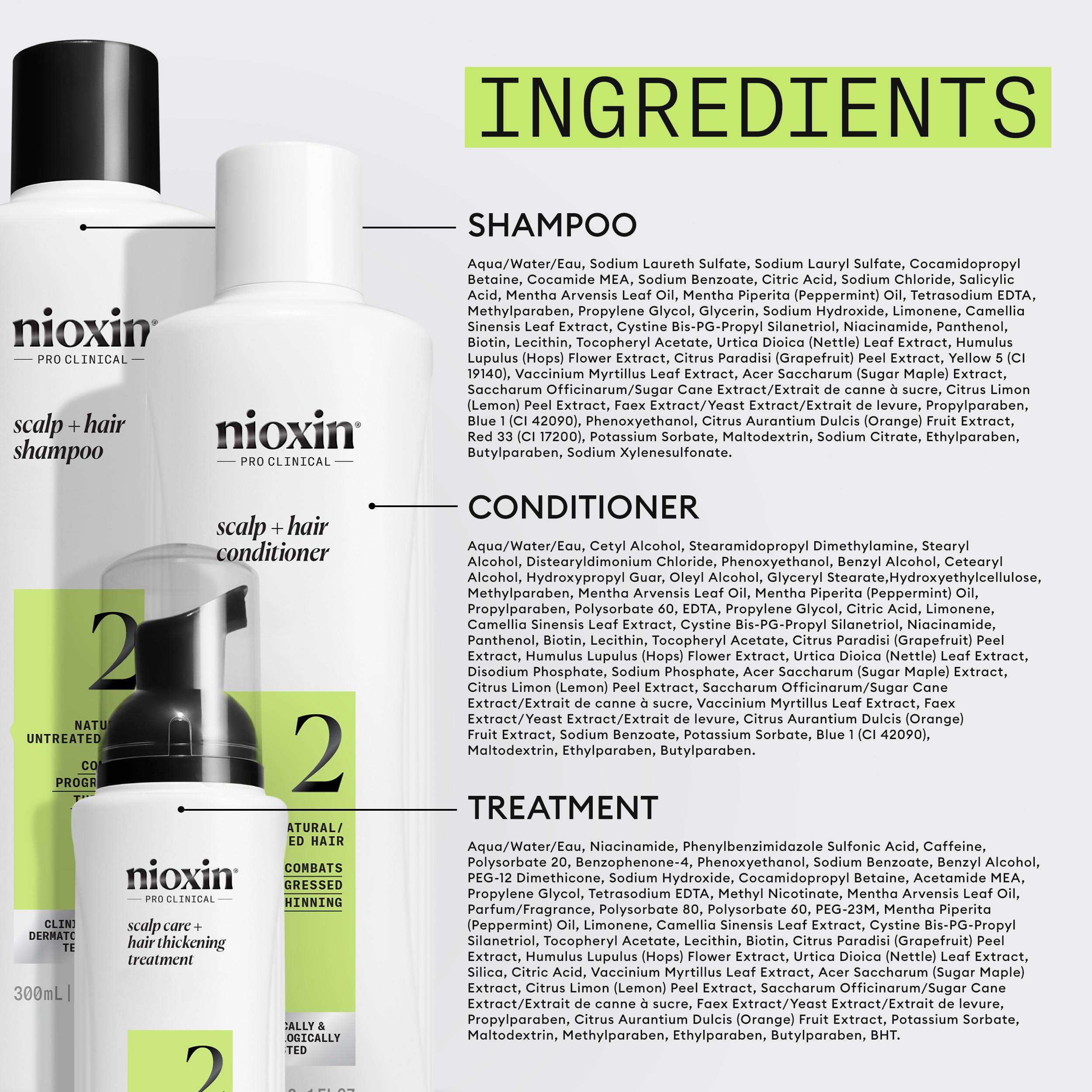 NIOXIN Scalp + Hair Thickening System Kits | For Natural, Colored, & Damaged Hair with Light to Progressed Thinning | Strengthen & Boost Hair Density with Niacinamide & Biotin | 3 Month Supply