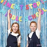 GREATRIL Blue Tinsel Curtain Backdrop 1m x 2.5m Pack of 2 view 9