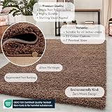 Abaseen Shaggy Rug 160x230 cm Mocha Thick Pile Non-Slip Living Room view 2