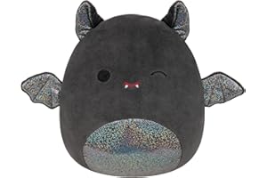 Squishmallows Original 8-Inch Emily Bat with Sparkly Ears and Belly - Medium-Sized Ultrasoft Official Jazwares Plush