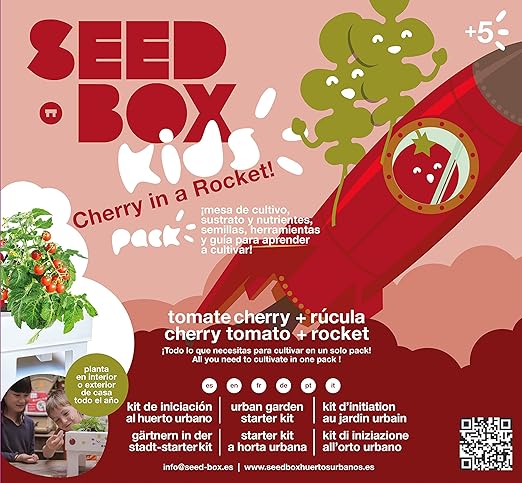 SeedBox SBKCR - Huerto Urbano de Tomates Cherry y rúcula (Kids ...