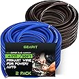 GEARit 4 Gauge Wire (50ft Each - Black/Blue Translucent) Copper Clad Aluminum CCA - Primary Automotive Wire Power/Ground, Bat