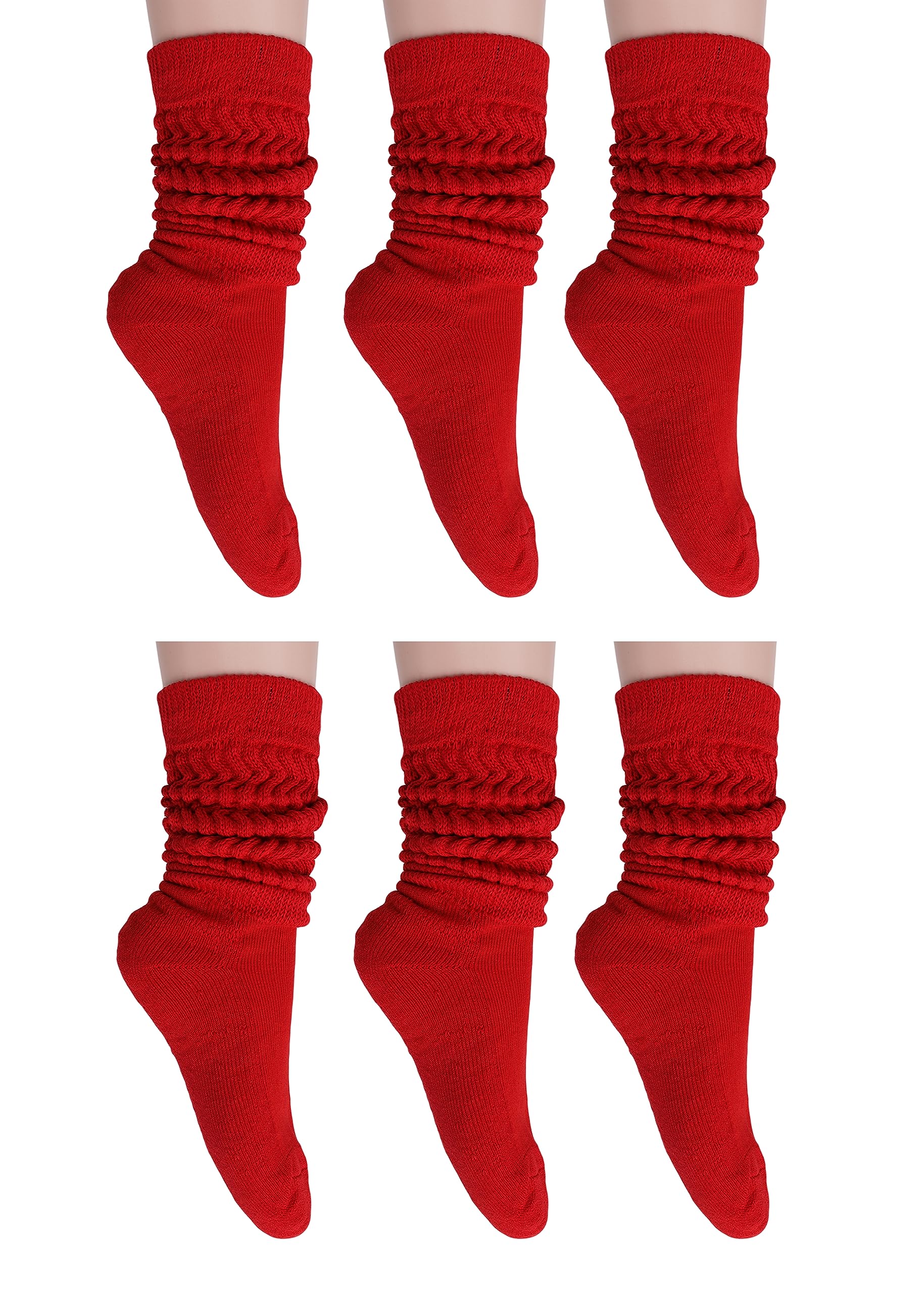 AWS/American Made 6 Pairs Women's Long Cotton Heavy