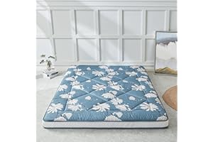 Heimorn Japanese Floor Mattress Futon Mattress, Thicken Sleeping Mattress Foldable & Portable Roll up Camping Mattress, Flower Pattern Twin