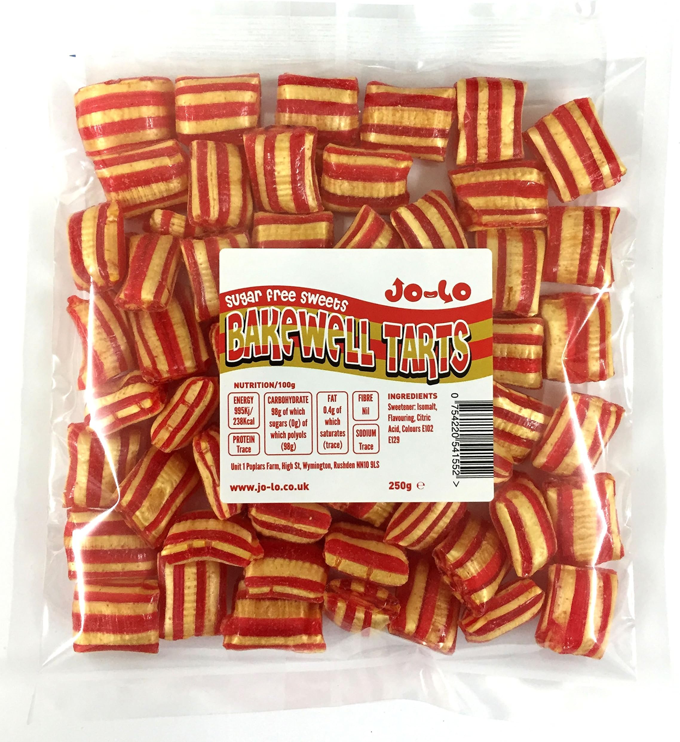 Jo-Lo Sugar Free Sweets - Bakewell Tart (250g)