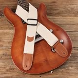 Nefelibata Guitar Strap 2 in Ends 37-63 in Cream with Picks and Straps view 5