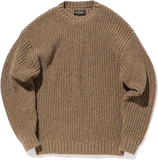 Amazon ビームス ニット セーター Plus 3ゲージ リリヤン クルーネック ニット メンズ セーター 通販