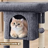 Yaheetech 59cm Basic Cat Tree Tower with Perches Condo and Ball Dark Grey view 8